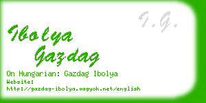 ibolya gazdag business card